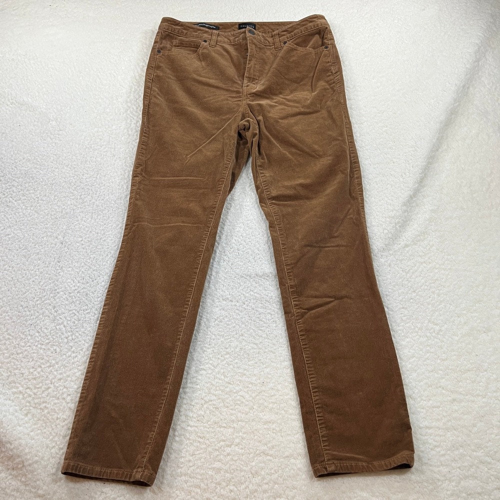 Talbots Corduroy Straight Leg Pant Womens 10 Brown Classic Five Pocket Casual